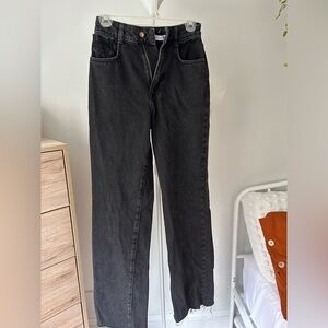Black wide leg jeans Zara size 2